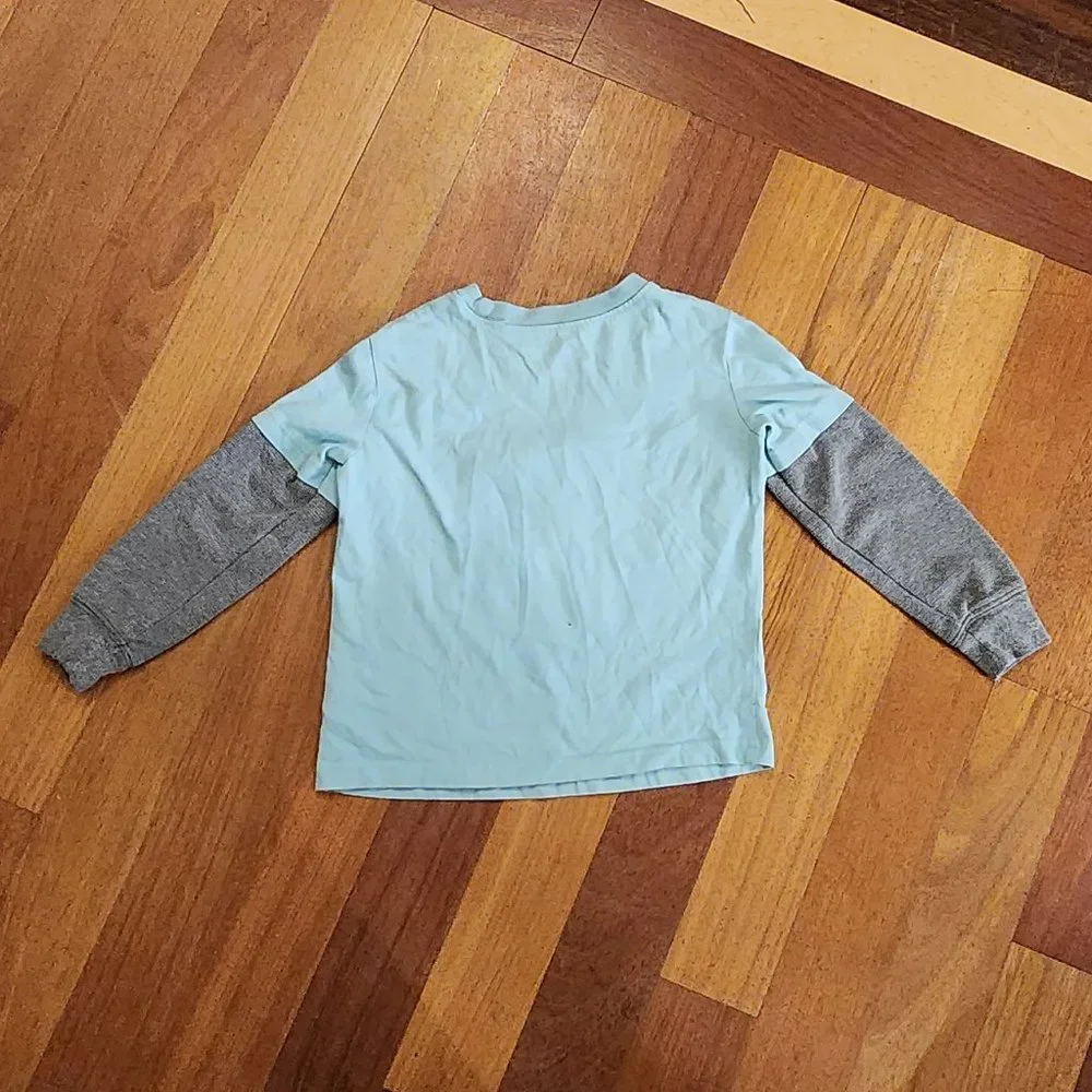 Disney Jumping Beans Blue/Gray Long Sleeve Mickey Mouse Jersey Size 5T - Picture 10 of 10